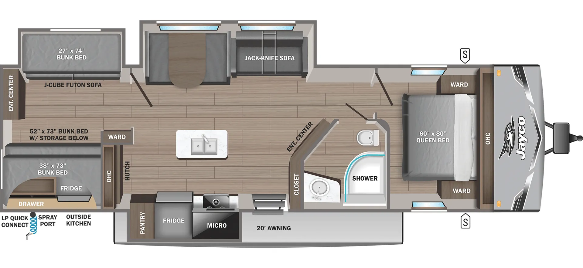 2027 Jayco Jay Flight SLX 333BTS - Floor plan