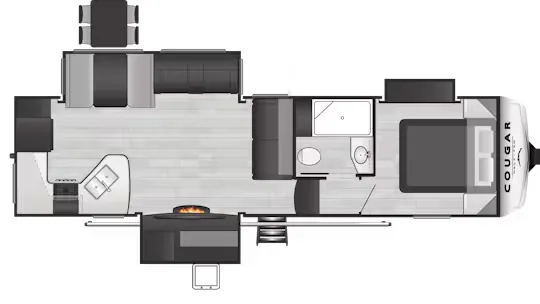 Keystone Cougar Half-Ton 29RKS floor plan