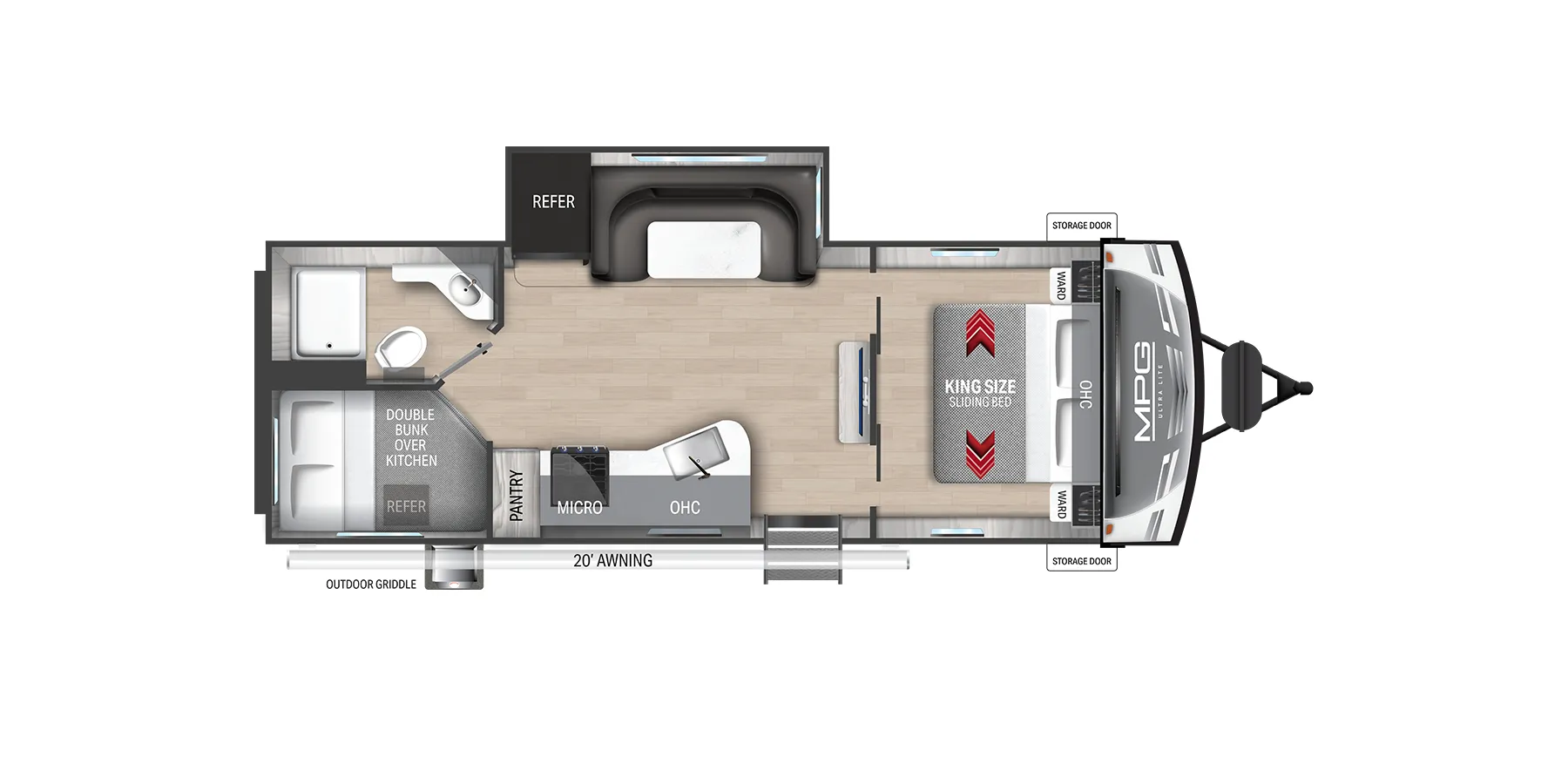 Cruiser RV MPG 2520BH floor plan