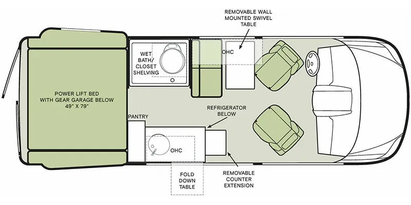 2026 Tiffin GH1 Base - Floor plan