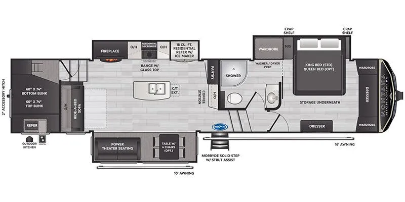 2022 Keystone Montana High Country 351BH - Floor plan