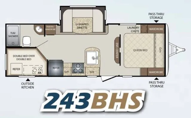 Keystone Bullet 243BHS floor plan