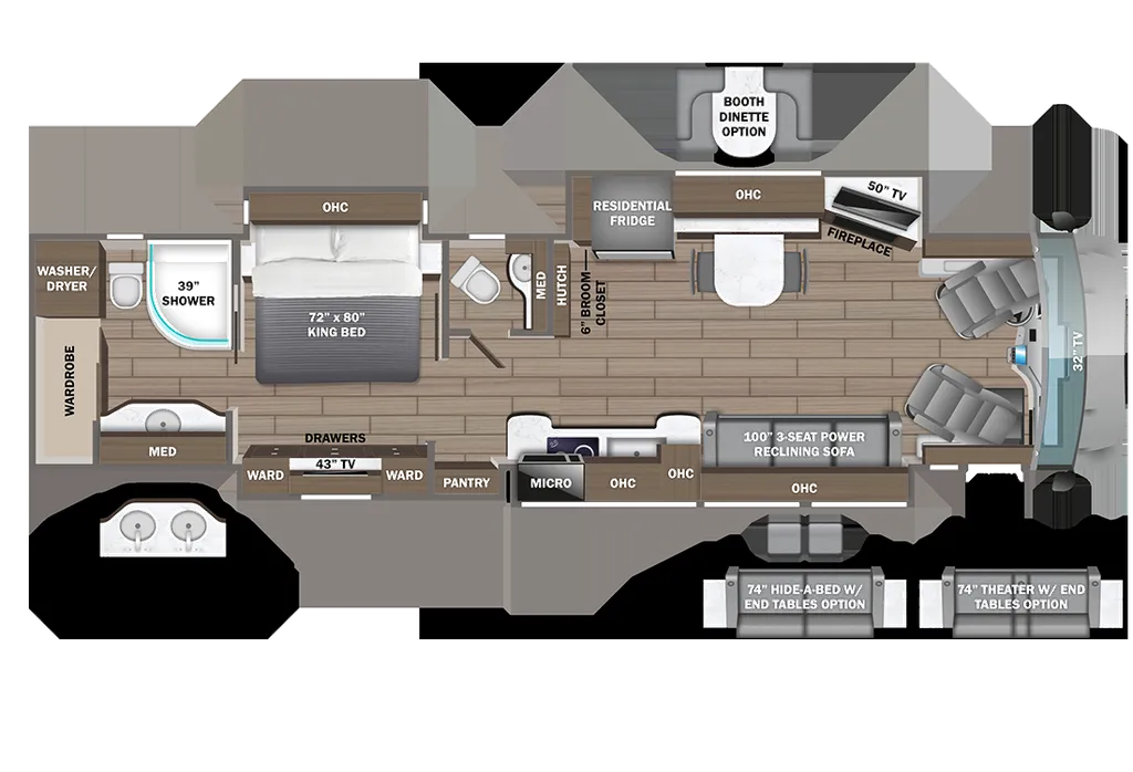 2026 Entegra Coach Aspire 44B floor plan