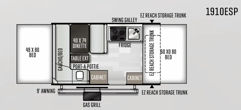 Forest River Rockwood Extreme Sports Package 1910ESP floor plan