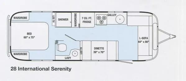 Airstream International Serenity 28 floor plan