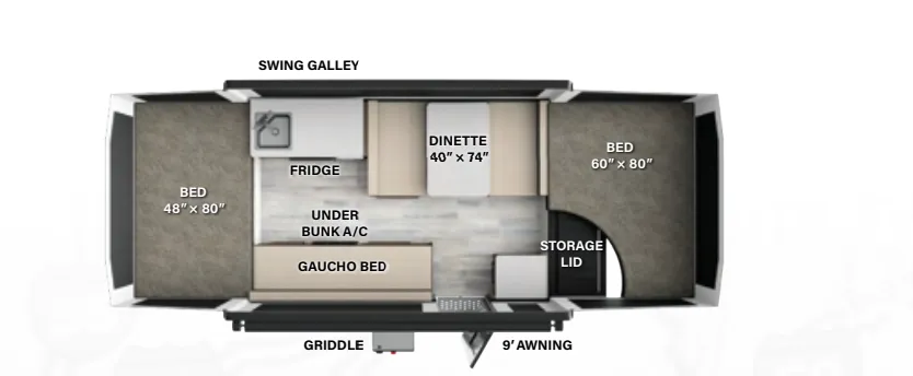Forest River Flagstaff MAC 194MT floor plan