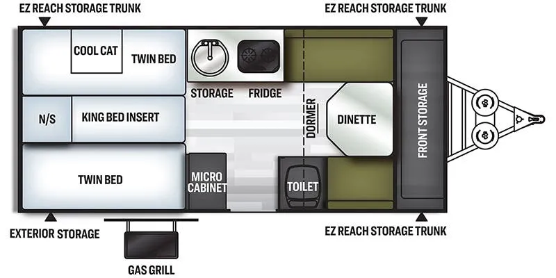 2017 Forest River Rockwood A213HW floor plan