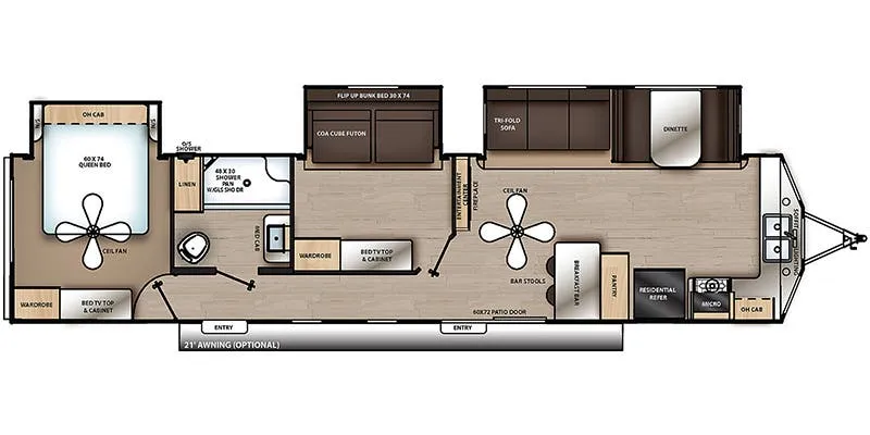 Coachmen Catalina Destination 39FKTS floor plan