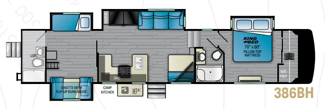 Heartland Milestone 386BH floor plan