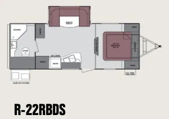 Cruiser RV Radiance 22RBDS floor plan