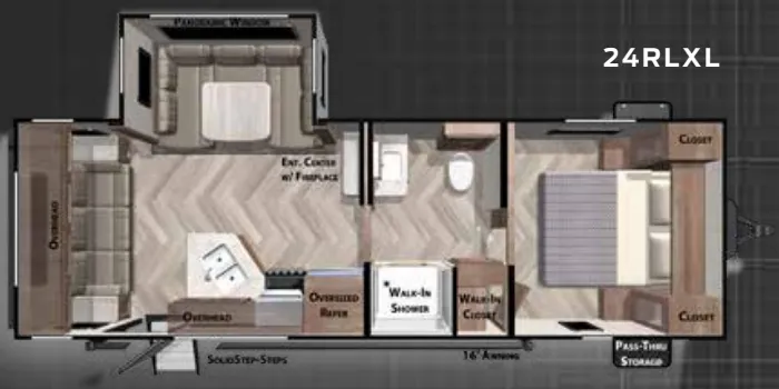 Forest River Wildwood X-Lite 24RLXL floor plan