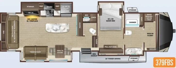 Highland Ridge Mesa Ridge 379FBS floor plan