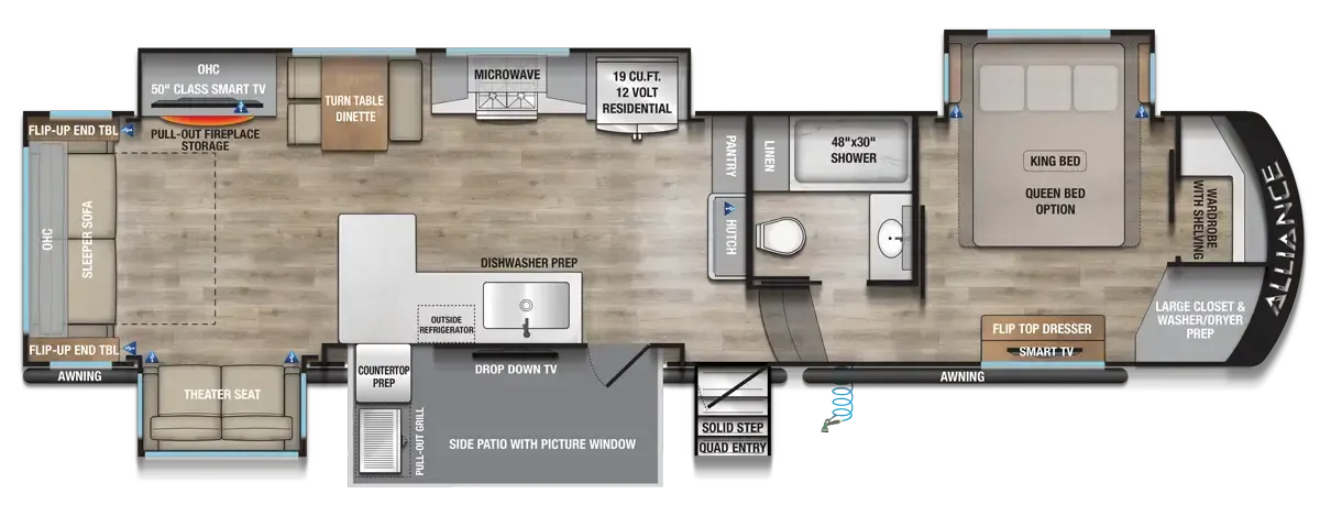 2026 Alliance RV Paradigm 388SP - Floor plan