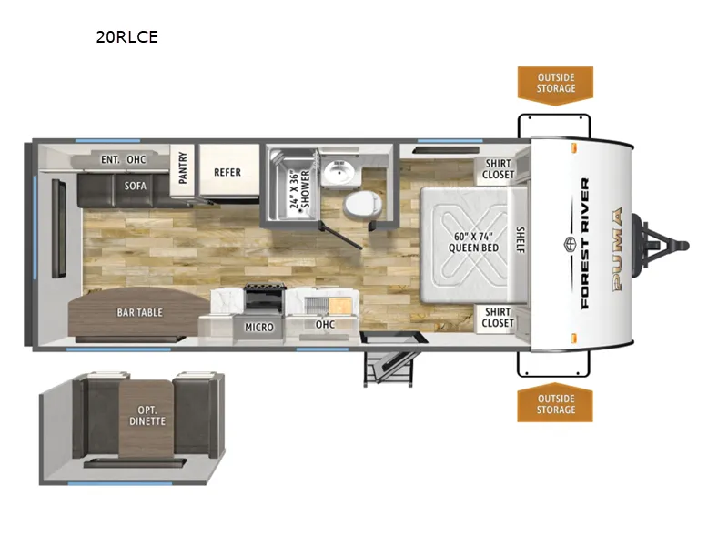 2026 Forest River Puma Camping Edition 20RLCE - Floor plan
