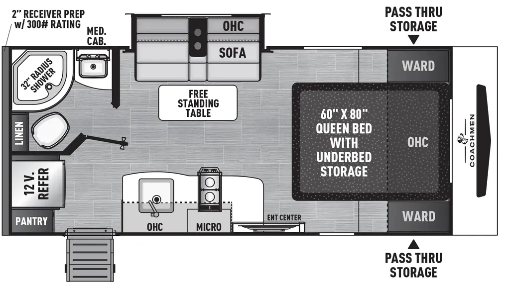 2026 Coachmen Freedom Express Select 19SE floor plan