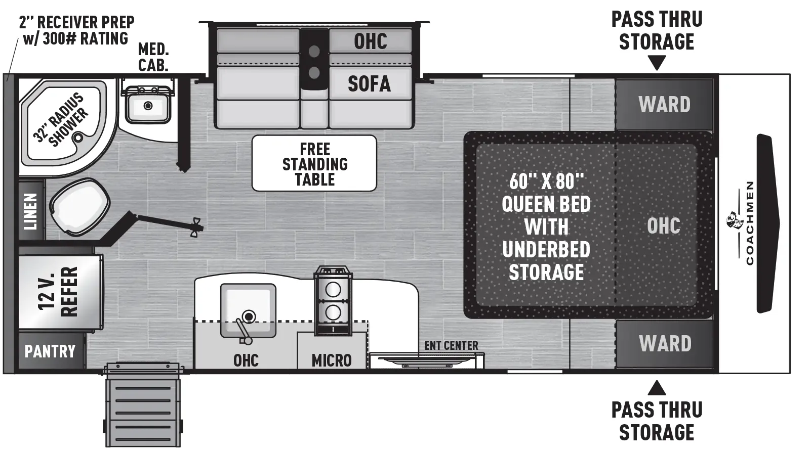 2026 Coachmen Freedom Express Select 19SE - Floor plan