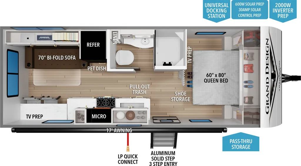 2026 Grand Design Transcend Xplor 21RLX floor plan