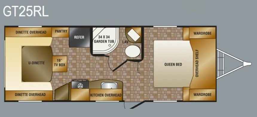 CrossRoads Slingshot GT25RL floor plan