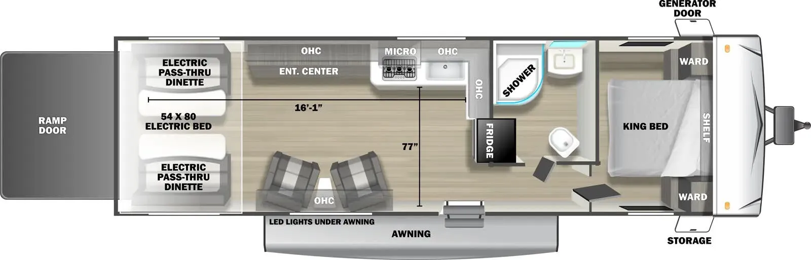 Forest River Sandstorm 2730SRX floor plan