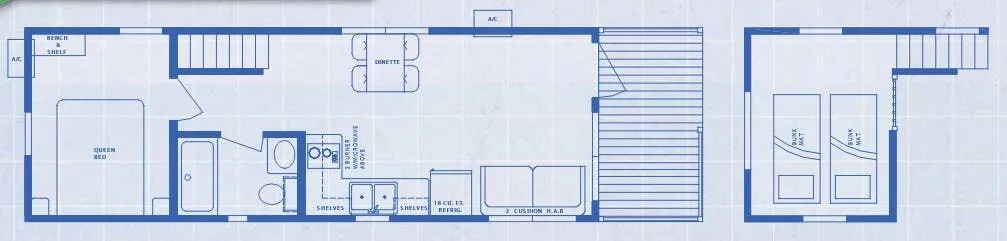Canterbury RV Deluxe Cabins CC-33FPL floor plan