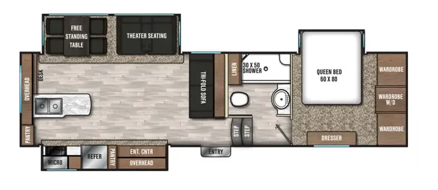 Coachmen Chaparral 27RKS floor plan
