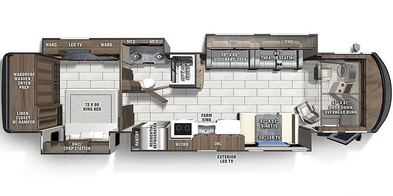 Coachmen Sportscoach RD 403QS floor plan