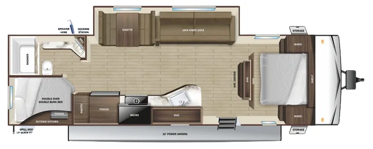 2022 Highland Ridge Open Range Conventional 26BHS - Floor plan