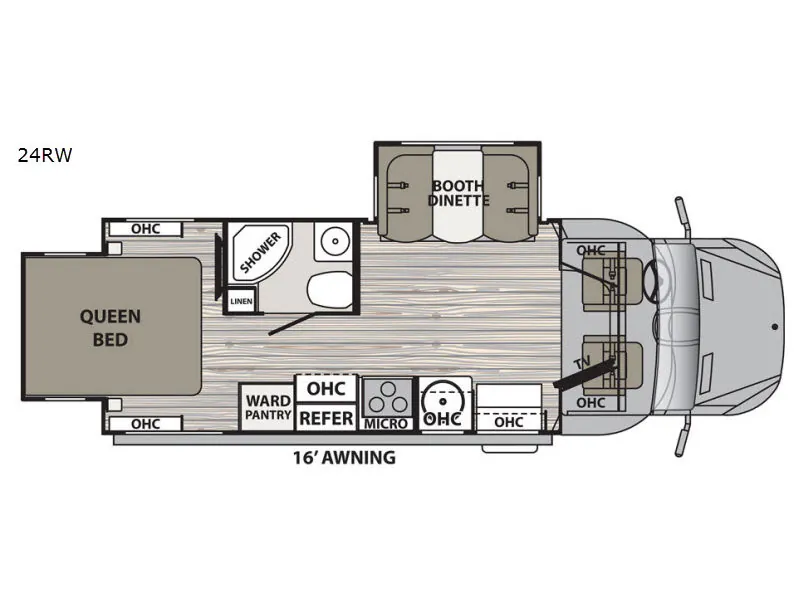2017 Dynamax isata 3 24RW - Floor plan