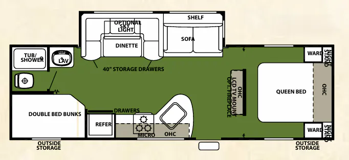 Forest River Cherokee 264BH floor plan