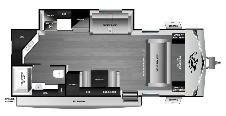 2026 Open Range Range Lite 211RKM - Floor plan