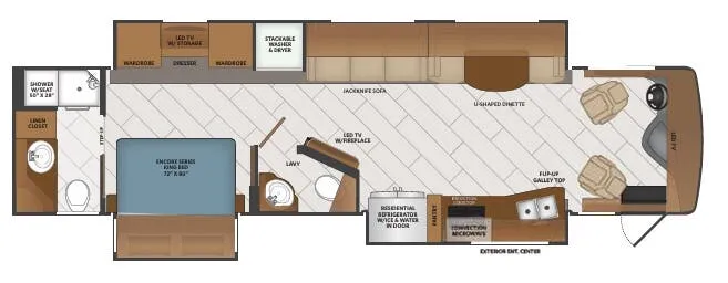 Fleetwood Discovery 38K floor plan