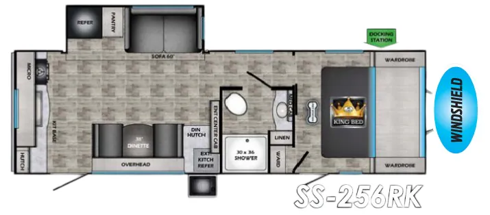 CrossRoads Sunset Trail Super Lite SS256RK floor plan