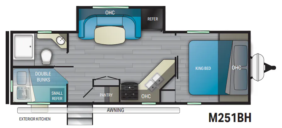 Heartland Mallard M251BH floor plan