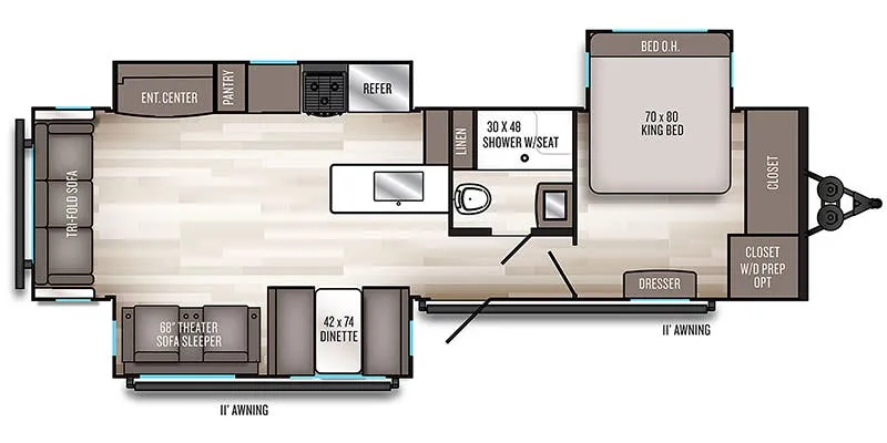 Palomino Solaire 318 RLTS floor plan