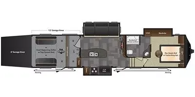 2016 Keystone Fuzion 345 - Floor plan