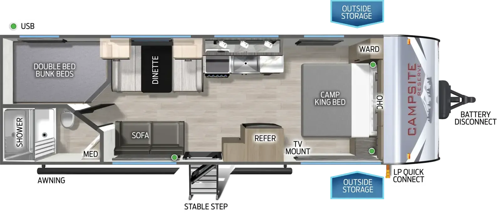 Forest River Campsite Reserve 25CY floor plan