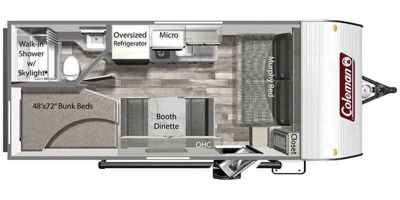 2024 Dutchmen Coleman Lantern LT 18BH - Floor plan