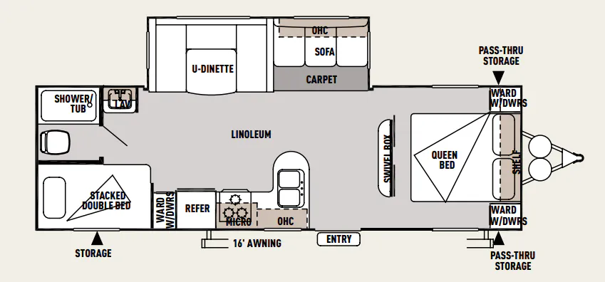 Forest River Wildwood 28DBUD floor plan