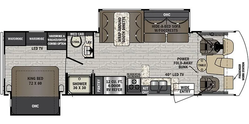 2016 Forest River FR3 30DS floor plan