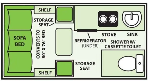 Aliner Classic LXE floor plan