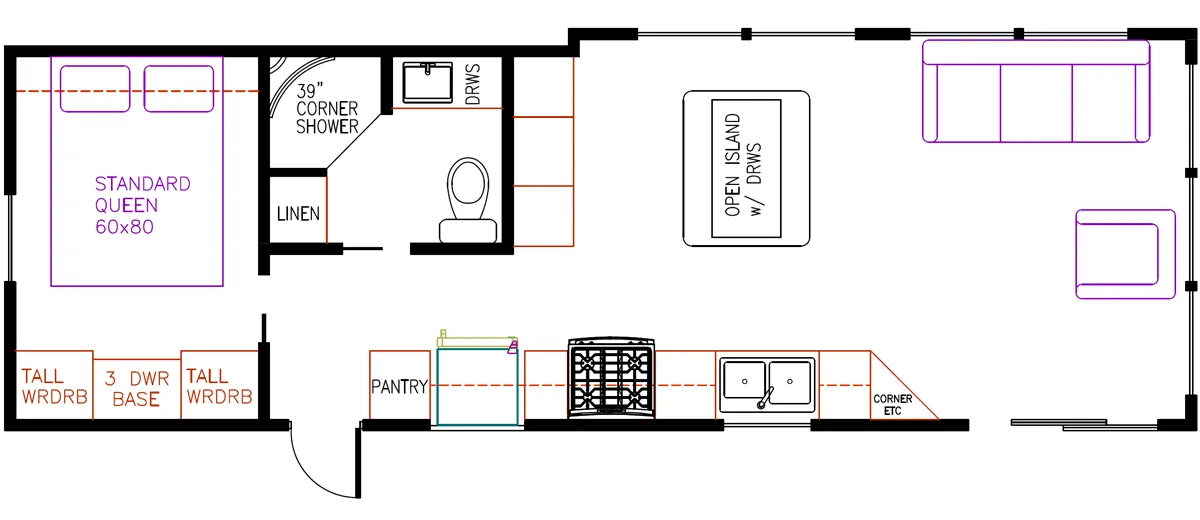 Elevation Park Model Company 5 Series 5-110 floor plan