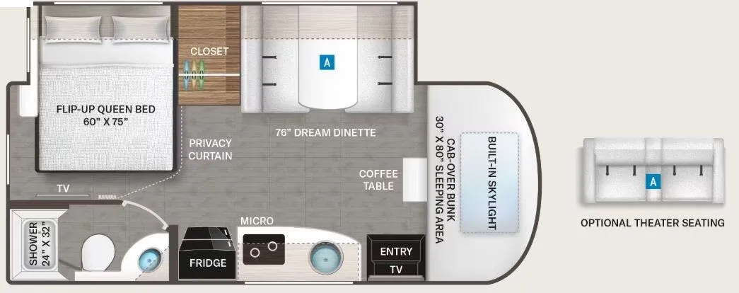 2026 Thor Motor Coach Delano Sprinter 24TT - Floor plan