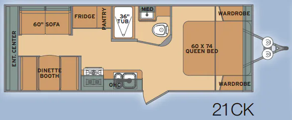 Shasta Oasis 21CK floor plan