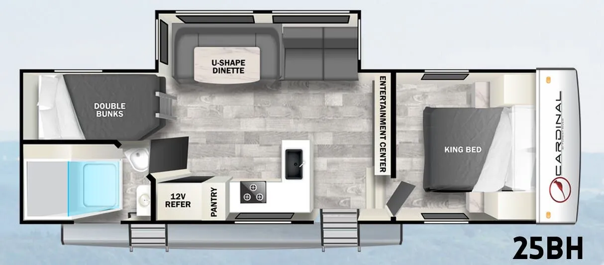 Forest River Cardinal 25BH floor plan