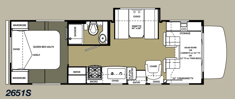 Forest River Forester 2651 S floor plan