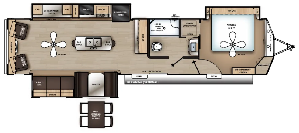 Coachmen Catalina Destination 39RLTS floor plan