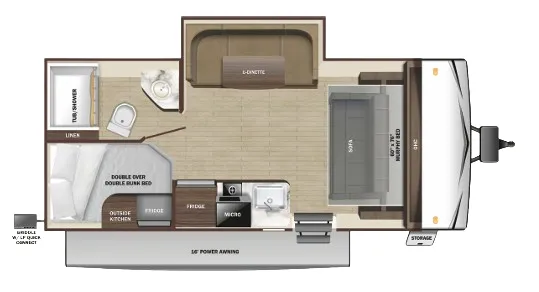 Starcraft Autumn Ridge 188BHS floor plan