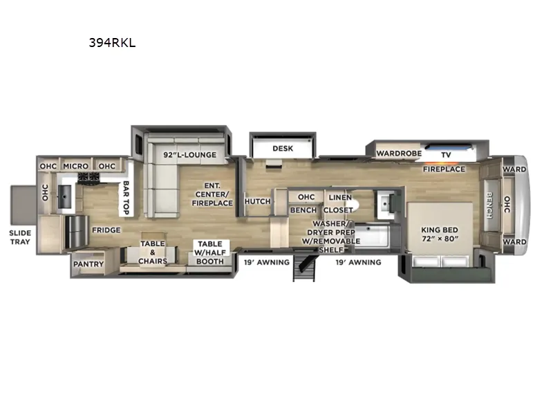 2026 Forest River River Ranch 394RKL - Floor plan