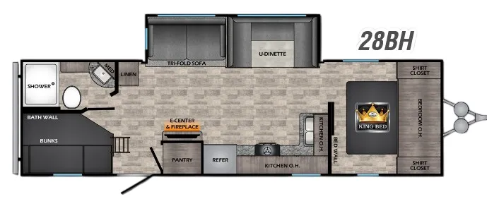 CrossRoads Volante 28BH floor plan