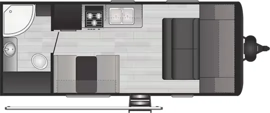 Keystone Hideout 19RBWE floor plan
